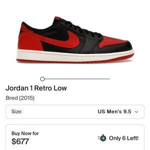 Air Jordan 1 Retro Low Bred (OG 2015)